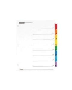 Cardinal QuickStep OneStep Printable Table of Contents Dividers, 1-8 Tab, Multicolor