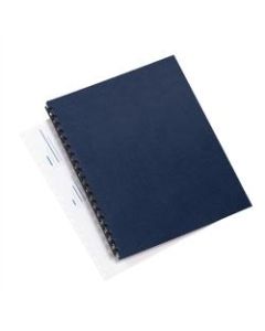 GBC Linenweave 30% Recycled Binding Covers, 8 1/2in x 11in, Navy Blue, Box Of 200