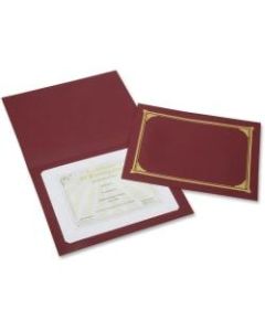 Geographics 30% Recycled Certificate Holder, 8 5/16in x 11 3/4in, Burgundy, Pack of 6