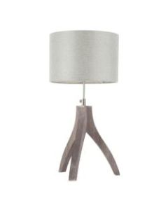 Lumisource Wishbone Contemporary Table Lamp, Wood/Light Grey