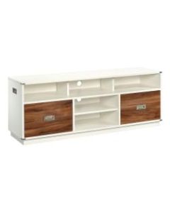 Sauder Vista Key Entertainment Credenza For 60in TVs, Pearl Oak/Blaze Acacia