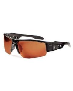 Ergodyne Skullerz Safety Glasses, Dagr, Polarized, Black Frame, Copper Lens