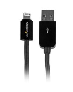 StarTech.com 3m (10ft) Long Black Apple 8-pin Lightning Connector to USB Cable for iPhone / iPod / iPad