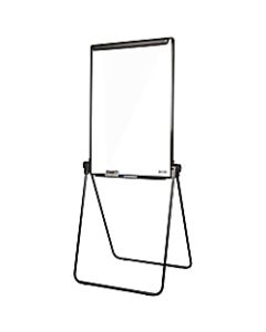Office Depot Brand Footbar Non-Magnetic Dry-Erase Whiteboard Easel, 27in x 41in, Plastic Frame With Black Finish