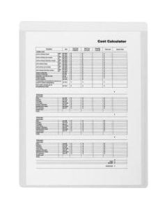 Business Source Self-Adhesive Shop Ticket Holders - 8.5in x 11in x - Vinyl - 50 / Box - Clear