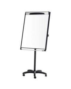 MasterVision Platinum PureWhite Porcelain Magnetic Mobile Dry-Erase Whiteboard Easel, 29in x 41in Metal Frame With Black/Gray Finish