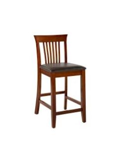 Linon Home Decor Products Pullman Craftsman Counter Stool, Dark Brown/Dark Cherry