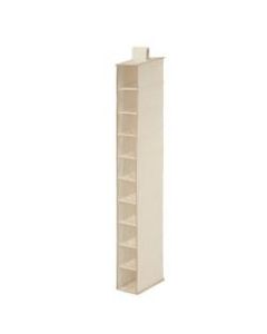 Honey-Can-Do 10-Shelf Hanging Vertical Closet Organizer, 54inH x 12inW x 12inD, Natural