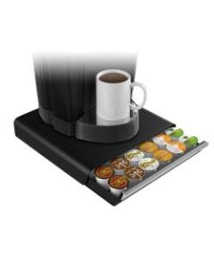 Mind Reader Coffee Pod Storage Drawer, 2 7/8inH x 12 15/16inW x 13 1/4inD, Black
