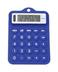 Royal FlexCalc RB102 Simpe Calculator - Dual Power - 0.5in x 3.8in x 5.2in - Blue