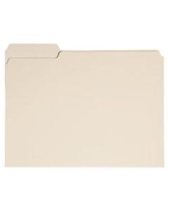 SKILCRAFT Manila File Folders, 1/3 Cut Tab Left Position, 8 1/2in x 11in, Letter Size, 30% Recycled, Manila, Box Of 50 (AbilityOne 7530-01-645-8093)