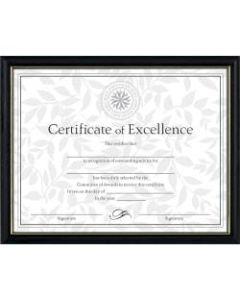 Dax Burns Group Two-tone Certificate Frame - 11in x 8.50in Frame Size - Rectangle - Vertical, Horizontal - Durable - 1 Each - Solid Wood - Black, Gold