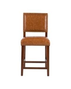 Linon Home Decor Products Walton Counter Stool, Caramel/Walnut