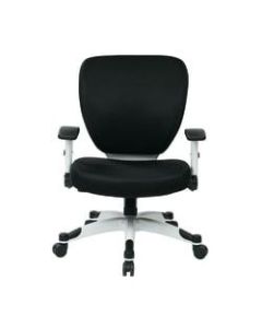 Office Star Space Seating Professional Deluxe Mesh Mid-Back Task Chair, Black/White