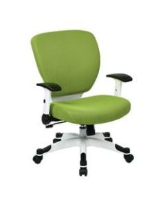 Office Star Space Seating Professional Deluxe Mesh Mid-Back Task Chair, Green/White
