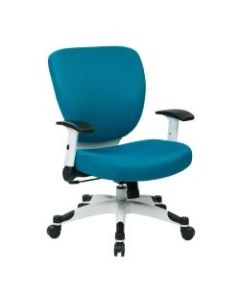 Office Star Space Seating Professional Deluxe Mesh Mid-Back Task Chair, Blue/White