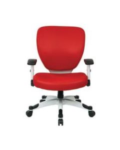 Office Star Space Seating Professional Deluxe Mesh Mid-Back Task Chair, Red/White