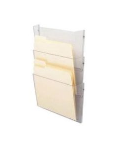Deflecto Unbreakable DocuPocket Wall Files, Letter Size, Clear, Pack Of 3 Files