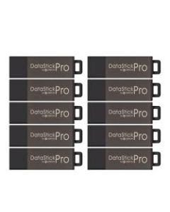Centon DataStick Pro USB 2.0 Flash Drives, 4GB, Gray, Pack Of 10 Drives