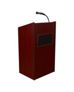 Oklahoma Sound The Aristocrat Sound Lectern With Sound & Handheld Wireless Microphone, Mahogany