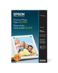 Epson Premium Glossy Photo Paper, 13in x 19in, Pack Of 20 Sheets