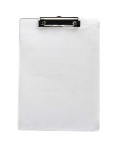 JAM Paper Plastic Clipboard with Metal Clip, 9in x 13in, Clear