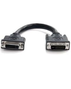 StarTech.com 6in DVI-I Dual Link Digital Analog Port Saver Extension Cable M/F - DVI-I (Dual-Link) Male Video - DVI-I (Dual-Link) Male Video - 6 - Black
