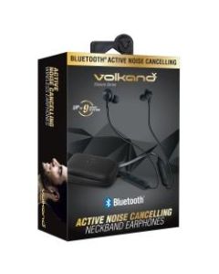 Volkano Silenzio Bluetooth Active Noise Canceling Earphones, Black, VK-1113-BK
