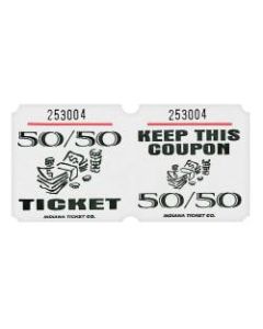 Amscan 50/50 Ticket Roll, White, Roll Of 1,000 Tickets
