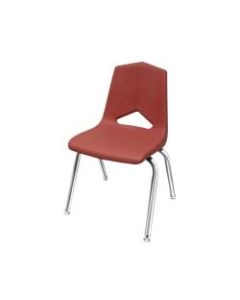 Marco Group MG1100 Series Stacking Chairs, 18-Inch, Burgundy/Chrome, Pack Of 4