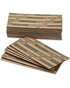 Flat Tubular Coin Wrappers, Dollars, Gray, Box Of 1,000