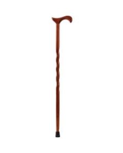 Brazos Walking Sticks Twisted Padauk Exotic Wood Cane With Derby Handle, 34in