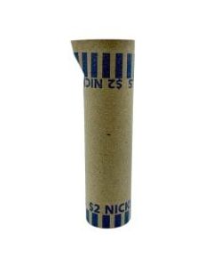 PAP-R Tubular Coin Wrappers - Total $2.00 in 40 Coins of 5cents Denomination - Heavy Duty, Burst Resistant - Kraft - Blue