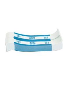 Pap-R Currency Straps, Blue, $100, Pack Of 1,000