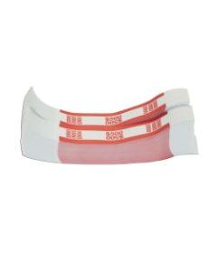 Currency Straps, Red, $500, Pack Of 1,000
