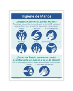 ComplyRight Corona Virus And Health Safety Posters, HAnd Hygiene Instructions, Spanish, 10in x 14in, Set Of 3 Posters