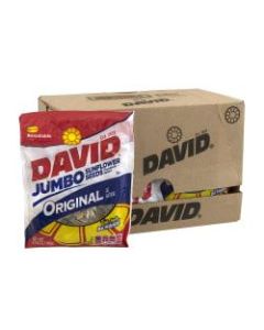 David Jumbo Sunflower Seed Pouches, Original, 5.25 Oz, Box Of 12