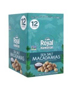 Royal Hawaiian Sea Salt Macadamia Nuts, 1 Oz, Box Of 12 Packs