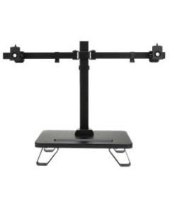 Mind Reader Dual Monitor Desk Mount Stand, 21inH x 29inW x 11inD, Black