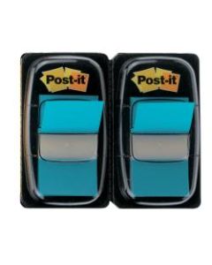 Post it Flags, 1in x 1 7/10in, Bright Blue, 50 Flags Per Pad, Pack Of 2 Pads