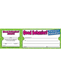 Scholastic Ticket Awards, Good Behavior, 8 1/2in x 2 3/4in