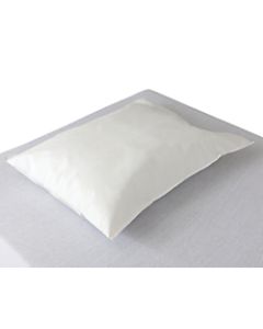 Medline Ultracel Disposable Tissue/Polyethylene Pillowcases, 21in x 30in, White, Case Of 100