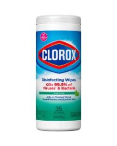 Clorox Bleach-Free Scented Disinfecting Wipes - Wipe - Fresh Scent - 35 / Canister - 420 / Bundle - Green