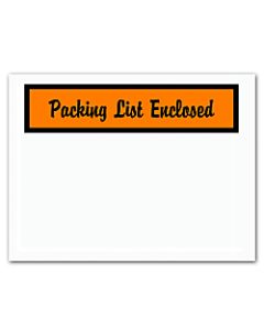 Office Depot Brand "Packing List Enclosed" Envelopes,Panel Face, 4 1/2in x 6in, Orange, Pack Of 1,000