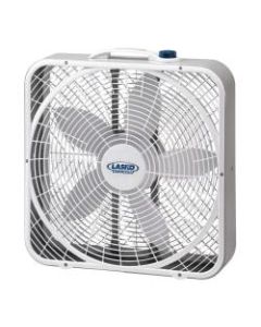 Lasko Weather-Shield 20in 3-Speed Box Fan, 22.5inH x 4.75inW x 21.25inD, White