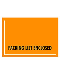 Office Depot Brand "Packing List Enclosed" Envelopes, Full Face , 4 1/2in x 6in, Fluorescent Orange, Pack Of 1,000