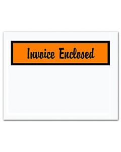 Office Depot Brand "Invoice Enclosed" Envelopes, Panel Face, 4 1/2in x 6in, Orange, Pack Of 1,000