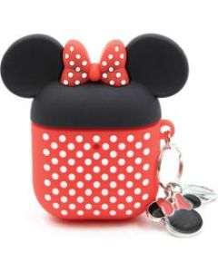 Disney Interactive Carrying Case Apple AirPods - Pink - Polyvinyl Chloride (PVC) - Minnie Mouse - Ring - 3in Height x 3in Width x 1.3in Depth - Minnie Mouse - Retail