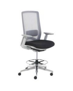 StyleWorks LA Sit-To-Stand Mesh/Fabric Mid-Back Chair, Black/Off-White