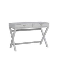 Linon Ari Writing Desk, 44inW, Gray